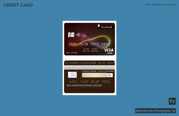 Beispielvorschau der Visa-Karte der Bulgaria Post Bank